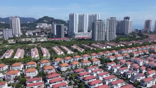 Georgetown Penang Malezya Mayıs 2022 Straits Quay Landmark Binaları Köyleri — Stok video