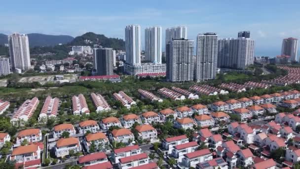 Georgetown Penang Malaysia May 2022 Straits Quay Landmark Buildings Villages — Stock Video