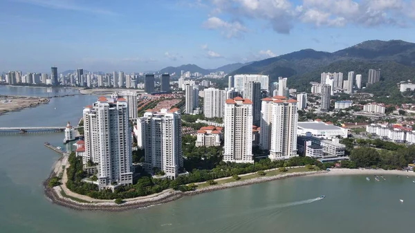 Georgetown Penang Malajzia 2022 Május Straits Quay Landmark Buildings Villages — Stock Fotó