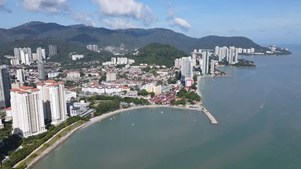 Georgetown Penang Malaysia May 2022 Straits Quay Landmark Buildings Villages — Stock Photo, Image