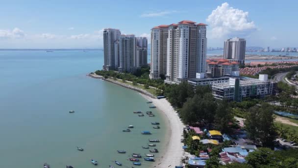 Georgetown Penang Malásia Maio 2022 Straits Quay Landmark Buildings Villages — Vídeo de Stock