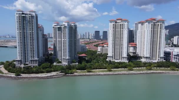 Georgetown Penang Malasia Mayo 2022 Muelle Del Estrecho Edificios Emblemáticos — Vídeo de stock