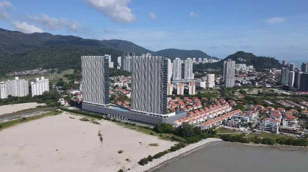 Georgetown Penang Malezya Mayıs 2022 Straits Quay Landmark Binaları Köyleri — Stok fotoğraf