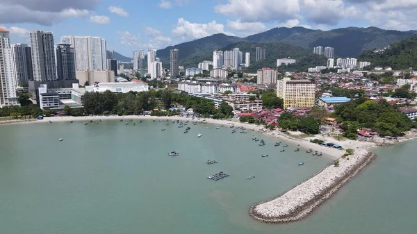 Georgetown Penang Malaysia Maj 2022 Straits Quay Landmark Buildings Villages — Stockfoto