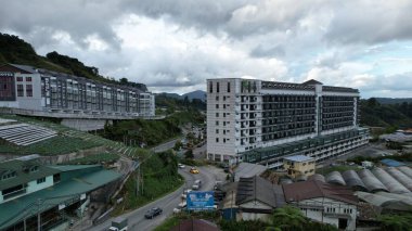 Cameron Highlands, Pahang Malezya 30 Mayıs 2022: Malezya 'nın Cameron Highlands Alanı içindeki Brinchang Bölgesinin Genel Manzarası