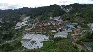 Cameron Highlands, Pahang Malezya 30 Mayıs 2022: Malezya 'nın Cameron Highlands Alanı içindeki Brinchang Bölgesinin Genel Manzarası