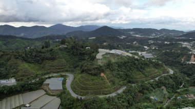 Cameron Highlands, Pahang Malezya 30 Mayıs 2022: Malezya 'nın Cameron Highlands Alanı içindeki Brinchang Bölgesinin Genel Manzarası