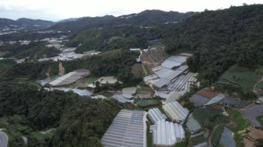 Cameron Highlands, Pahang Malezya 30 Mayıs 2022: Malezya 'nın Cameron Highlands Alanı içindeki Brinchang Bölgesinin Genel Manzarası