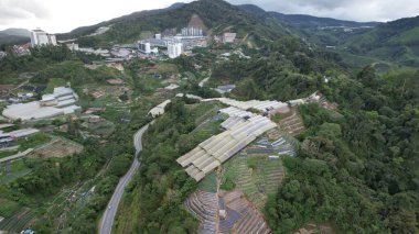 Cameron Highlands, Pahang Malezya 30 Mayıs 2022: Malezya 'nın Cameron Highlands Alanı içindeki Brinchang Bölgesinin Genel Manzarası