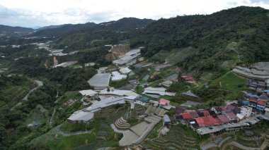 Cameron Highlands, Pahang Malezya 30 Mayıs 2022: Malezya 'nın Cameron Highlands Alanı içindeki Brinchang Bölgesinin Genel Manzarası