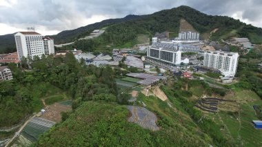 Cameron Highlands, Pahang Malezya 30 Mayıs 2022: Malezya 'nın Cameron Highlands Alanı içindeki Brinchang Bölgesinin Genel Manzarası