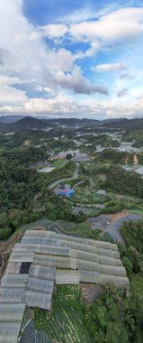 Cameron Highlands, Pahang Malezya 30 Mayıs 2022: Malezya 'nın Cameron Highlands Alanı içindeki Brinchang Bölgesinin Genel Manzarası