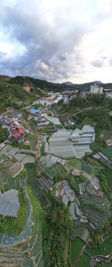 Cameron Highlands, Pahang Malezya 30 Mayıs 2022: Malezya 'nın Cameron Highlands Alanı içindeki Brinchang Bölgesinin Genel Manzarası