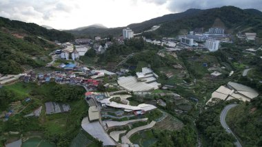 Cameron Highlands, Pahang Malezya 30 Mayıs 2022: Malezya 'nın Cameron Highlands Alanı içindeki Brinchang Bölgesinin Genel Manzarası