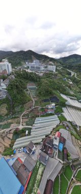 Cameron Highlands, Pahang Malezya 30 Mayıs 2022: Malezya 'nın Cameron Highlands Alanı içindeki Brinchang Bölgesinin Genel Manzarası