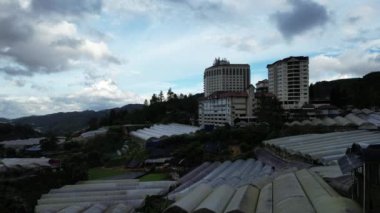 Cameron Highlands, Pahang Malezya 30 Mayıs 2022: Malezya 'nın Cameron Highlands Alanı içindeki Brinchang Bölgesinin Genel Manzarası
