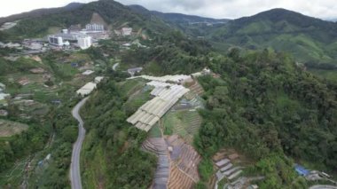 Cameron Highlands, Pahang Malezya 30 Mayıs 2022: Malezya 'nın Cameron Highlands Alanı içindeki Brinchang Bölgesinin Genel Manzarası