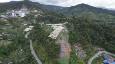 Cameron Highlands, Pahang Malezya 30 Mayıs 2022: Malezya 'nın Cameron Highlands Alanı içindeki Brinchang Bölgesinin Genel Manzarası