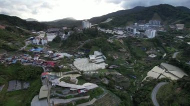 Cameron Highlands, Pahang Malezya 30 Mayıs 2022: Malezya 'nın Cameron Highlands Alanı içindeki Brinchang Bölgesinin Genel Manzarası