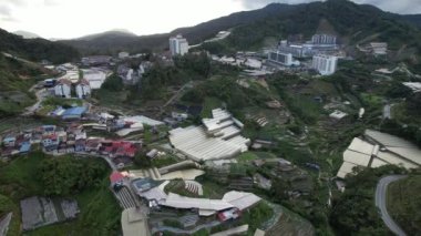 Cameron Highlands, Pahang Malezya 30 Mayıs 2022: Malezya 'nın Cameron Highlands Alanı içindeki Brinchang Bölgesinin Genel Manzarası