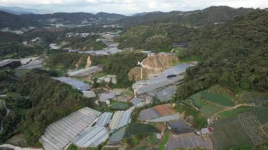 Cameron Highlands, Pahang Malezya 30 Mayıs 2022: Malezya 'nın Cameron Highlands Alanı içindeki Brinchang Bölgesinin Genel Manzarası