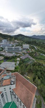 Cameron Highlands, Pahang Malezya 30 Mayıs 2022: Malezya 'nın Cameron Highlands Alanı içindeki Brinchang Bölgesinin Genel Manzarası
