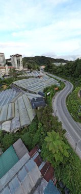 Cameron Highlands, Pahang Malezya 30 Mayıs 2022: Malezya 'nın Cameron Highlands Alanı içindeki Brinchang Bölgesinin Genel Manzarası
