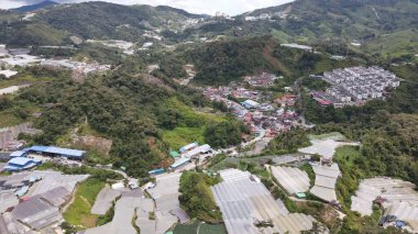 Cameron Highlands, Pahang Malezya 30 Mayıs 2022: Malezya 'nın Cameron Highlands Alanı içindeki Brinchang Bölgesinin Genel Manzarası