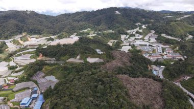Cameron Highlands, Pahang Malezya 30 Mayıs 2022: Malezya 'nın Cameron Highlands Alanı içindeki Brinchang Bölgesinin Genel Manzarası
