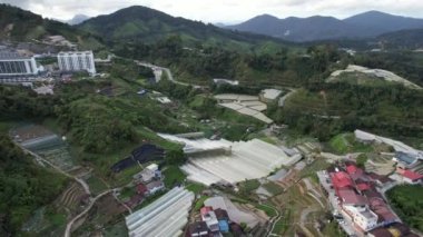 Cameron Highlands, Pahang Malezya 30 Mayıs 2022: Malezya 'nın Cameron Highlands Alanı içindeki Brinchang Bölgesinin Genel Manzarası