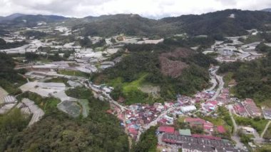 Cameron Highlands, Pahang Malezya 30 Mayıs 2022: Malezya 'nın Cameron Highlands Alanı içindeki Brinchang Bölgesinin Genel Manzarası