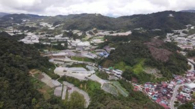 Cameron Highlands, Pahang Malezya 30 Mayıs 2022: Malezya 'nın Cameron Highlands Alanı içindeki Brinchang Bölgesinin Genel Manzarası