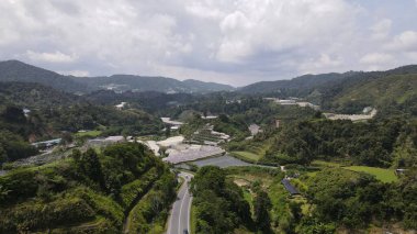 Cameron Highlands, Pahang Malezya 30 Mayıs 2022: Malezya 'nın Cameron Highlands Alanı içindeki Brinchang Bölgesinin Genel Manzarası