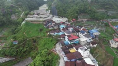 Cameron Highlands, Pahang Malezya 30 Mayıs 2022: Malezya 'nın Cameron Highlands Alanı içindeki Brinchang Bölgesinin Genel Manzarası