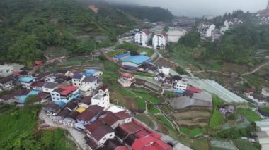 Cameron Highlands, Pahang Malezya 30 Mayıs 2022: Malezya 'nın Cameron Highlands Alanı içindeki Brinchang Bölgesinin Genel Manzarası