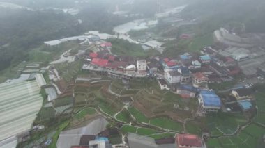 Cameron Highlands, Pahang Malezya 30 Mayıs 2022: Malezya 'nın Cameron Highlands Alanı içindeki Brinchang Bölgesinin Genel Manzarası