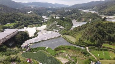 Cameron Highlands, Pahang Malezya 30 Mayıs 2022: Malezya 'nın Cameron Highlands Alanı içindeki Brinchang Bölgesinin Genel Manzarası