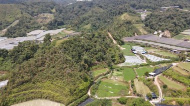 Cameron Highlands, Pahang Malezya 30 Mayıs 2022: Malezya 'nın Cameron Highlands Alanı içindeki Brinchang Bölgesinin Genel Manzarası