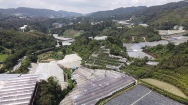 Cameron Highlands, Pahang Malezya 30 Mayıs 2022: Malezya 'nın Cameron Highlands Alanı içindeki Brinchang Bölgesinin Genel Manzarası