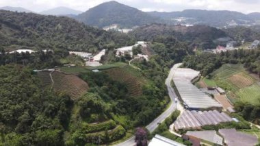 Cameron Highlands, Pahang Malezya 30 Mayıs 2022: Malezya 'nın Cameron Highlands Alanı içindeki Brinchang Bölgesinin Genel Manzarası