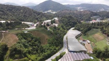 Cameron Highlands, Pahang Malezya 30 Mayıs 2022: Malezya 'nın Cameron Highlands Alanı içindeki Brinchang Bölgesinin Genel Manzarası