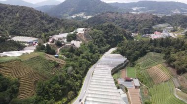 Cameron Highlands, Pahang Malezya 30 Mayıs 2022: Malezya 'nın Cameron Highlands Alanı içindeki Brinchang Bölgesinin Genel Manzarası