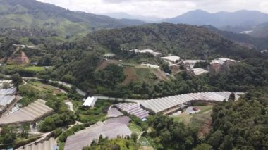 Cameron Highlands, Pahang Malezya 30 Mayıs 2022: Malezya 'nın Cameron Highlands Alanı içindeki Brinchang Bölgesinin Genel Manzarası