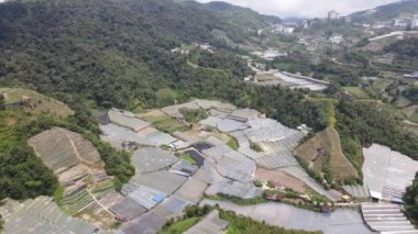 Cameron Highlands, Pahang Malezya 30 Mayıs 2022: Malezya 'nın Cameron Highlands Alanı içindeki Brinchang Bölgesinin Genel Manzarası