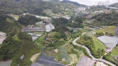 Cameron Highlands, Pahang Malezya 30 Mayıs 2022: Malezya 'nın Cameron Highlands Alanı içindeki Brinchang Bölgesinin Genel Manzarası