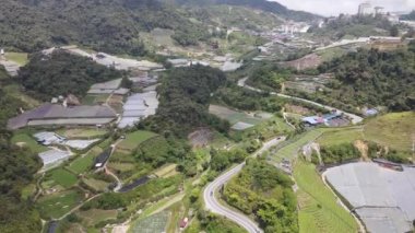 Cameron Highlands, Pahang Malezya 30 Mayıs 2022: Malezya 'nın Cameron Highlands Alanı içindeki Brinchang Bölgesinin Genel Manzarası