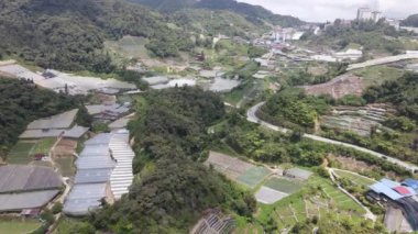 Cameron Highlands, Pahang Malezya 30 Mayıs 2022: Malezya 'nın Cameron Highlands Alanı içindeki Brinchang Bölgesinin Genel Manzarası