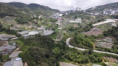 Cameron Highlands, Pahang Malezya 30 Mayıs 2022: Malezya 'nın Cameron Highlands Alanı içindeki Brinchang Bölgesinin Genel Manzarası