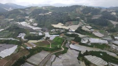 Cameron Highlands, Pahang Malezya 30 Mayıs 2022: Malezya 'nın Cameron Highlands Alanı içindeki Brinchang Bölgesinin Genel Manzarası