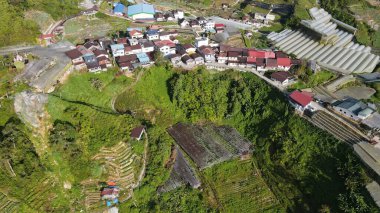 Cameron Highlands, Pahang Malezya 30 Mayıs 2022: Malezya 'nın Cameron Highlands Alanı içindeki Brinchang Bölgesinin Genel Manzarası